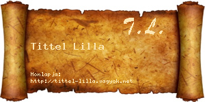 Tittel Lilla névjegykártya